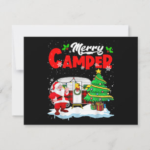 Cartes Pour Fêtes Annuelles Joyeux Noël Campeur Santa Campeur Camping Camion
