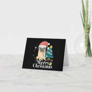 Cartes Pour Fêtes Annuelles Joyeux Noël Carlin chien arbre de Noël