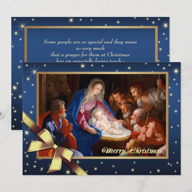 Cartes Pour Fêtes Annuelles Joyeux Noël.Cartes de Noël des Beaux Arts Religieu (Devant / Derrière)