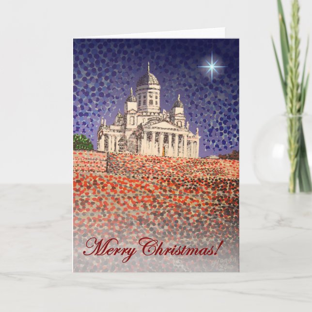 Cartes Pour Fêtes Annuelles Joyeux Noël / Cathédrale d'Helsinki (Devant)