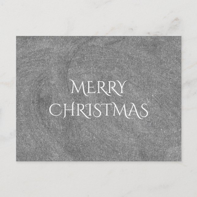 Cartes Pour Fêtes Annuelles Joyeux Noël Chalkboard Typographie noir blanc (Devant)