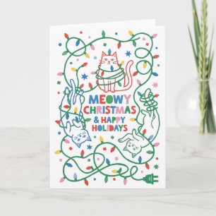 Cartes Pour Fêtes Annuelles Joyeux Noël chats drôles