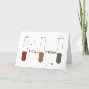 Cartes Pour Fêtes Annuelles Joyeux Noël Chem Science Test Tube Lab Enseignant