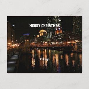 Cartes Pour Fêtes Annuelles Joyeux Noël - Chicago Skyline