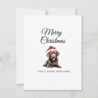 Cartes Pour Fêtes Annuelles Joyeux Noël chien chat labrador chocolat