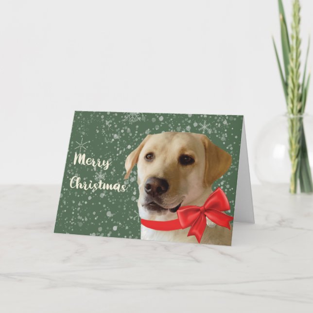 Cartes Pour Fêtes Annuelles Joyeux Noël Chien Labrador Mignon Noël Festif (Devant)