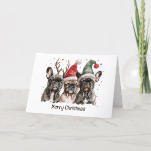 Cartes Pour Fêtes Annuelles Joyeux Noël Chiens de rennes Français