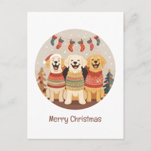 Cartes Pour Fêtes Annuelles Joyeux Noël Chiens Labrador Retriever
