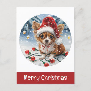 Cartes Pour Fêtes Annuelles Joyeux Noël Chihuahua Père Noël Chien