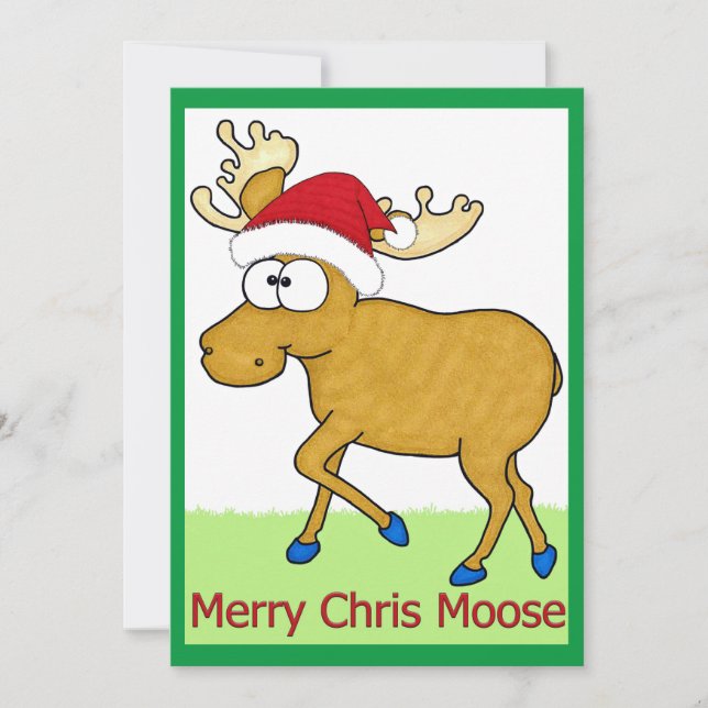 Cartes Pour Fêtes Annuelles Joyeux Noël Chris Moose (Devant)