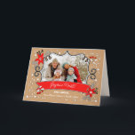 Cartes Pour Fêtes Annuelles Joyeux Noël. Christmas Photo Card in French<br><div class="desc">Joyeux Noël. Modern and Chic design with Craft Paper effect background Christmas Holiday Season's Greeting Card in French with personalized photo,  names and greeting. Matching cards and gifts available in the Christmas & New Year Category of our store.</div>