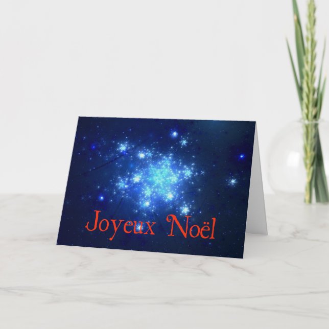 Cartes Pour Fêtes Annuelles Joyeux Noel - Ciel nocturne (Devant)