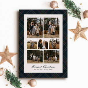 Cartes Pour Fêtes Annuelles Joyeux Noël classique carreaux sept photo