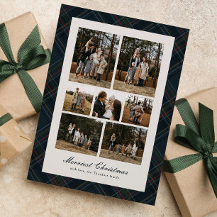 Cartes Pour Fêtes Annuelles Joyeux Noël classique carreaux sept photo