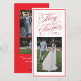 Cartes Pour Fêtes Annuelles Joyeux Noël classique rouge