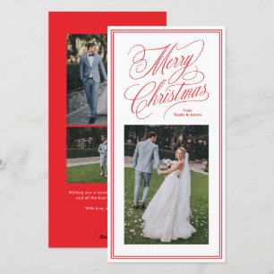 Cartes Pour Fêtes Annuelles Joyeux Noël classique rouge