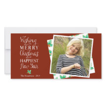 Joyeux Noël Classy Lettré Holiday Photocard