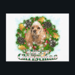 Cartes Pour Fêtes Annuelles Joyeux Noël Cocker Spaniel<br><div class="desc">Célébrez Noël avec l'une de vos races préférées de chiens ! Fabrique une grande farce de bas pour la famille et les amis!</div>