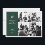 Cartes Pour Fêtes Annuelles Joyeux Noël. Collage moderne vert multi photo<br><div class="desc">"Nous vous souhaitons un joyeux Noël" carte verte moderne avec collage / multi photo pour les vacances d'hiver. Veuillez me contacter si vous avez besoin d'autres articles.</div>