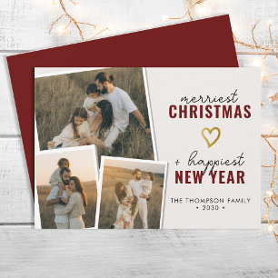 Cartes Pour Fêtes Annuelles Joyeux Noël Collection photo Boho 3 moderne
