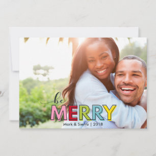 Cartes Pour Fêtes Annuelles Joyeux Noël Coloré Amusant Moderne Lumineux