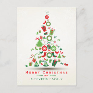 Cartes Pour Fêtes Annuelles Joyeux Noël coloré Arbre de Noël