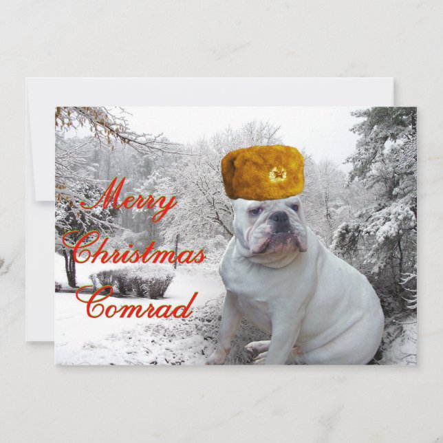 Cartes Pour Fêtes Annuelles Joyeux Noël Comrad (Devant)