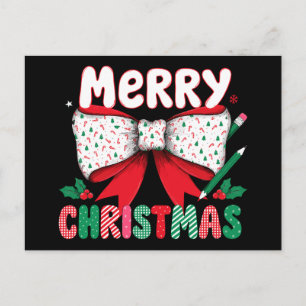 Cartes Pour Fêtes Annuelles Joyeux Noël Coquette Nœud Papillon Professeur Cray