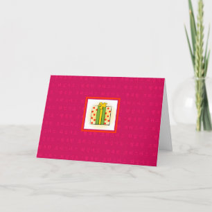 Cartes Pour Fêtes Annuelles Joyeux Noël coréen sur PINK Fêtes pliées