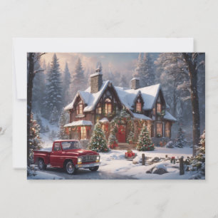 Cartes Pour Fêtes Annuelles Joyeux Noël Cottage Vintage
