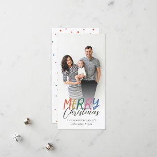 Cartes Pour Fêtes Annuelles Joyeux Noël couleur Whimsical Plein Photo