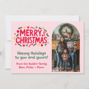 Cartes Pour Fêtes Annuelles JOYEUX NOËL COUTUME Arche PHOTO Noël