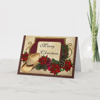 Cartes Pour Fêtes Annuelles Joyeux Noël Cowboy (cowgirl)