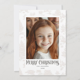 Cartes Pour Fêtes Annuelles Joyeux Noël Crème Toile Vacances Design