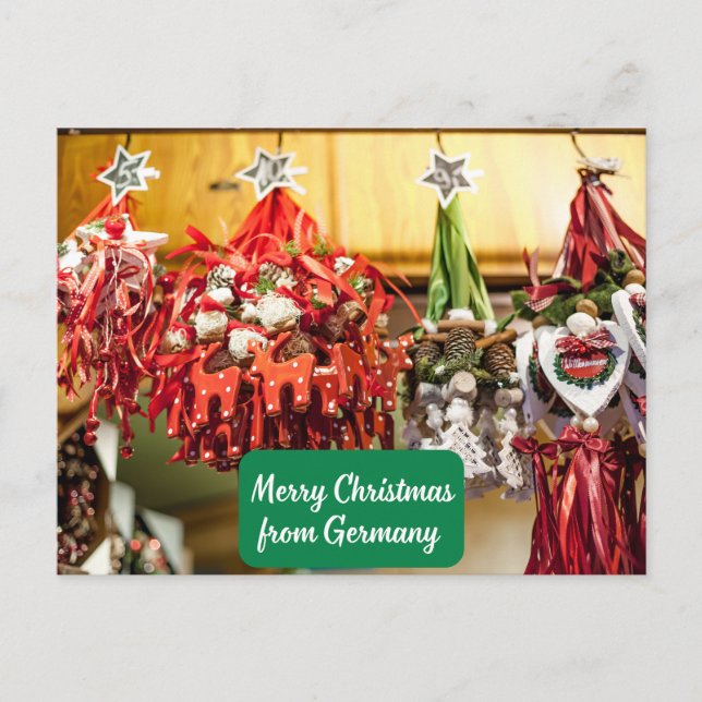 Cartes Pour Fêtes Annuelles Joyeux Noël d'Allemagne - Ornements allemands (Devant)