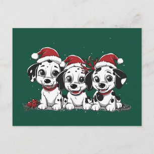 Cartes Pour Fêtes Annuelles Joyeux Noël Dalmatiens