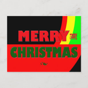 Cartes Pour Fêtes Annuelles Joyeux Noël dans des couleurs de Rasta