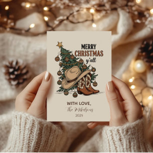 Cartes Pour Fêtes Annuelles Joyeux Noël dans l'Ouest américain