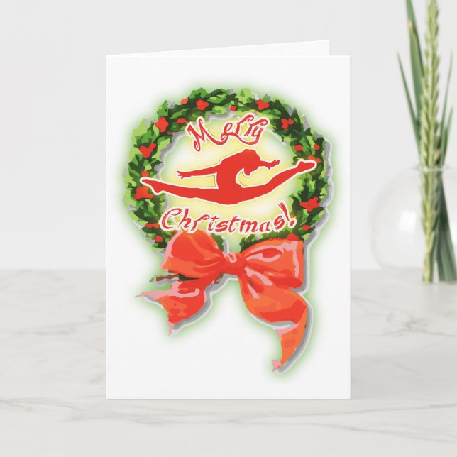 Cartes Pour Fêtes Annuelles Joyeux Noël Danse Danse Gymnastique (Devant)