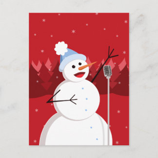 Cartes Pour Fêtes Annuelles Joyeux Noël de bonhomme de neige