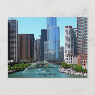 Cartes Pour Fêtes Annuelles Joyeux Noël de Chicago Illinois