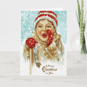 Cartes Pour Fêtes Annuelles Joyeux Noël de cri