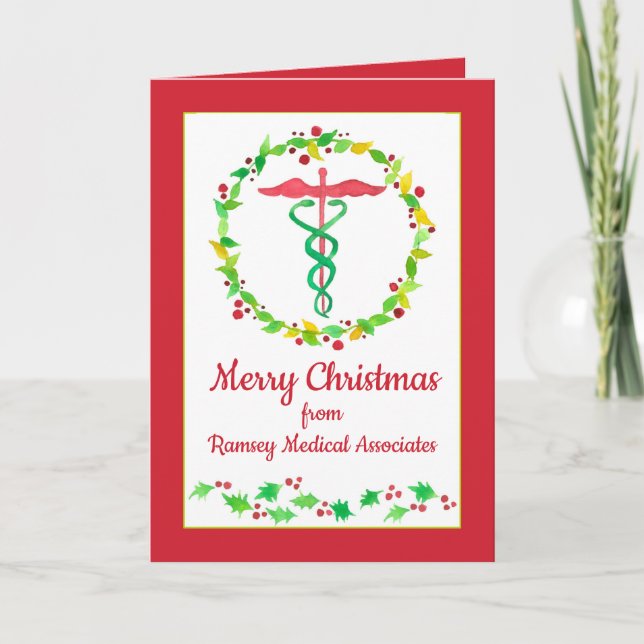 Cartes Pour Fêtes Annuelles Joyeux Noël de Doctor Healthcare Business (Devant)