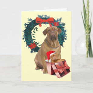 Cartes Pour Fêtes Annuelles Joyeux Noël de Dogue De Bordeaux