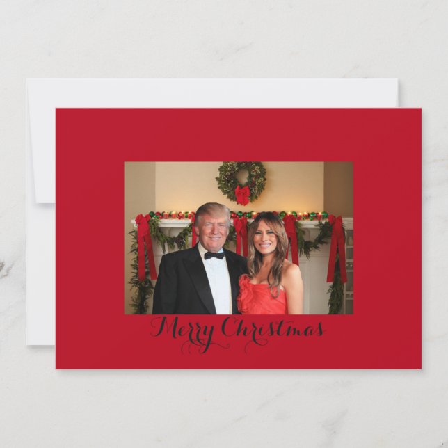 Cartes Pour Fêtes Annuelles Joyeux Noël de Donald et Melania (Devant)