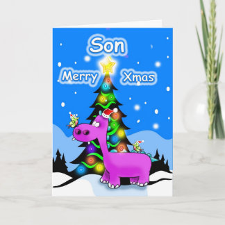 Cartes Pour Fêtes Annuelles Joyeux Noël de fils
