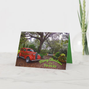 Cartes Pour Fêtes Annuelles Joyeux Noël de Floride Classic Car Bok Tower