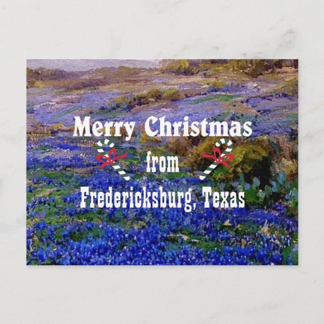 Cartes Pour Fêtes Annuelles Joyeux Noël de Fredericksburg, Texas (Devant)