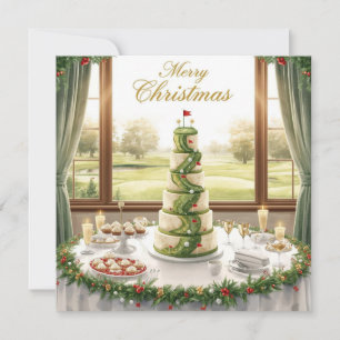 Cartes Pour Fêtes Annuelles Joyeux Noël de Golf Clubhouse