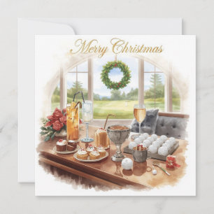 Cartes Pour Fêtes Annuelles Joyeux Noël de Golf Clubhouse
